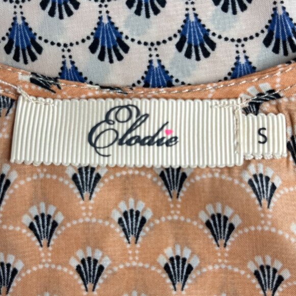 Elodie Cami Tank Top Shirt Womens Small White Blue Sleeveless Blouse - Picture 5 of 7